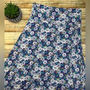 Purple Floral  Maxi Skirt (Large, L Vintage Lularoe)